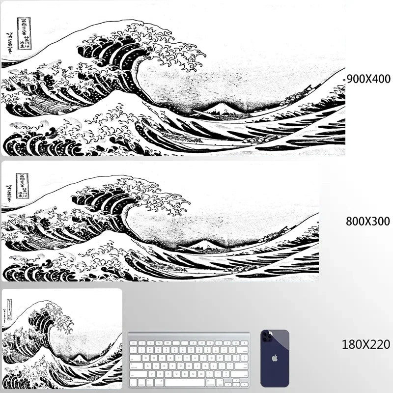 Personalized Art Gaming Mouse Pad Gamer Large Mouse Mat Great Wave Big Mouse Pads Pc Computer Mousepad XXL Laptop HD Desk Mats