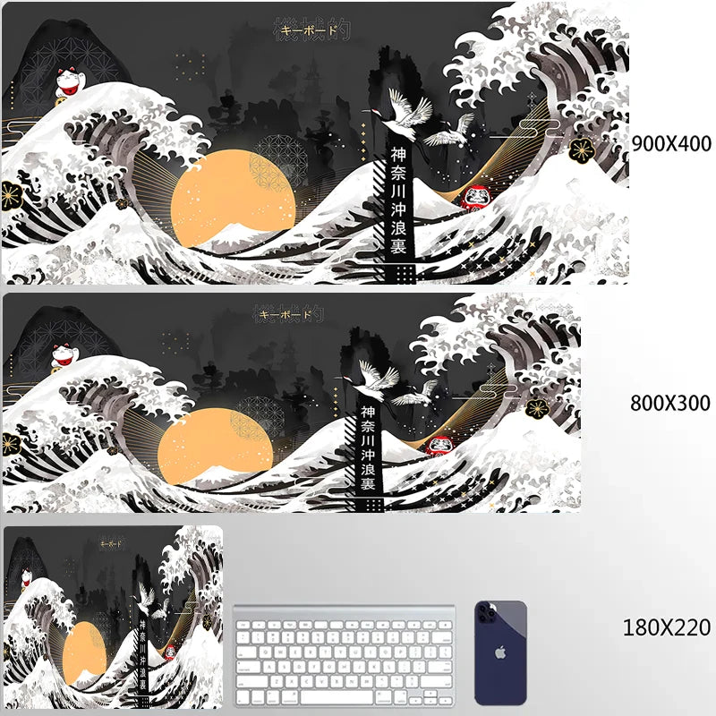 Personalized Art Gaming Mouse Pad Gamer Large Mouse Mat Great Wave Big Mouse Pads Pc Computer Mousepad XXL Laptop HD Desk Mats