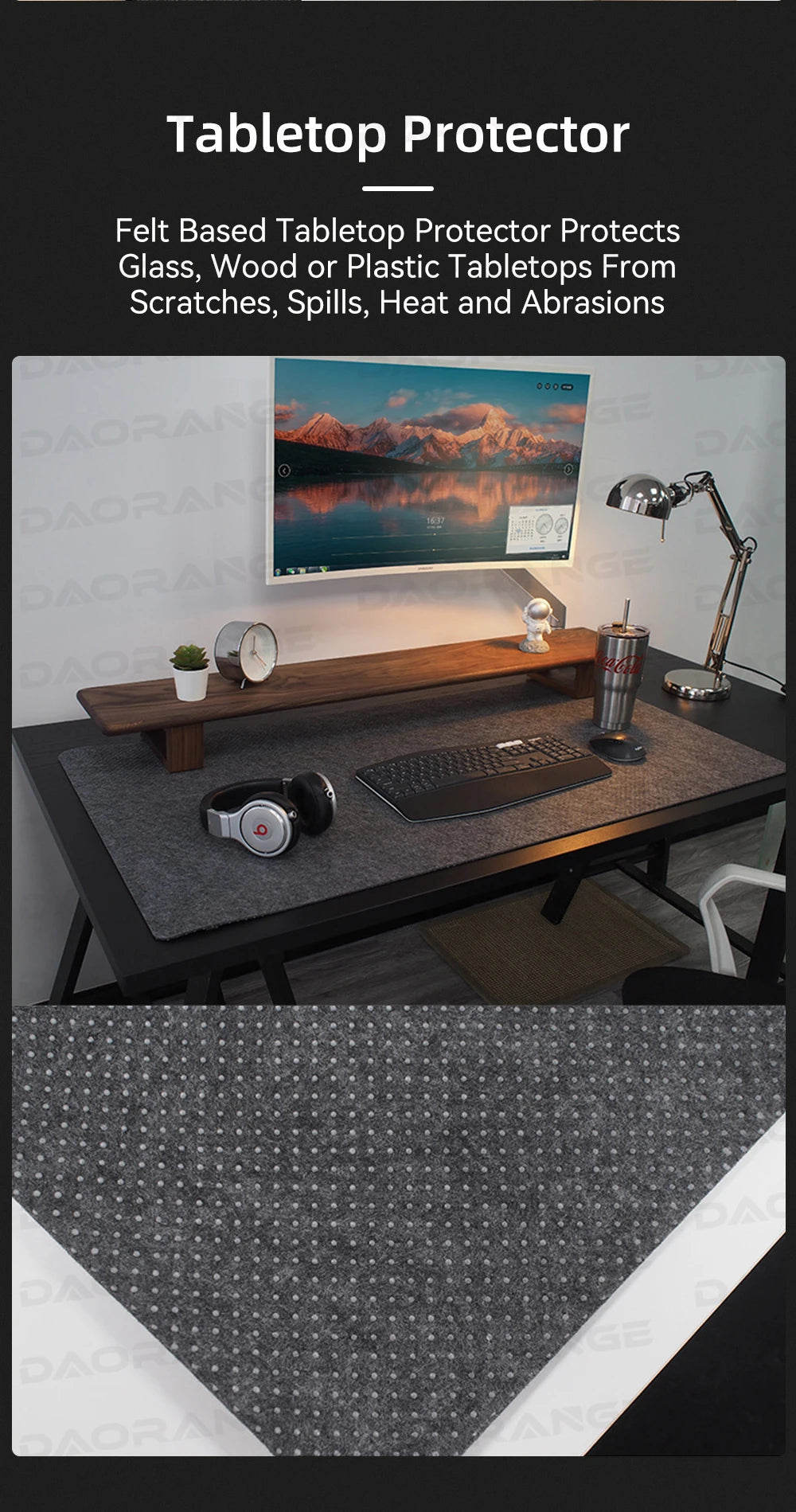Multi Size Wool Felt Mouse Pad Office Computer Desk Protector Mat Keyboard Non-slip Mat Laptop Table Cushion Gaming Accessories