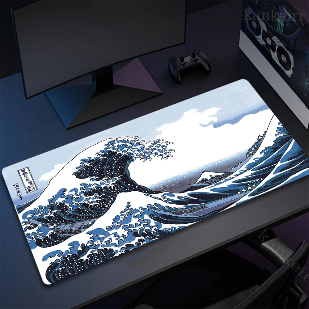 Personalized Art Gaming Mouse Pad Gamer Large Mouse Mat Great Wave Big Mouse Pads Pc Computer Mousepad XXL Laptop HD Desk Mats