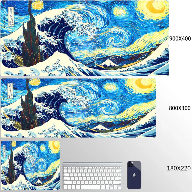 Personalized Art Gaming Mouse Pad Gamer Large Mouse Mat Great Wave Big Mouse Pads Pc Computer Mousepad XXL Laptop HD Desk Mats