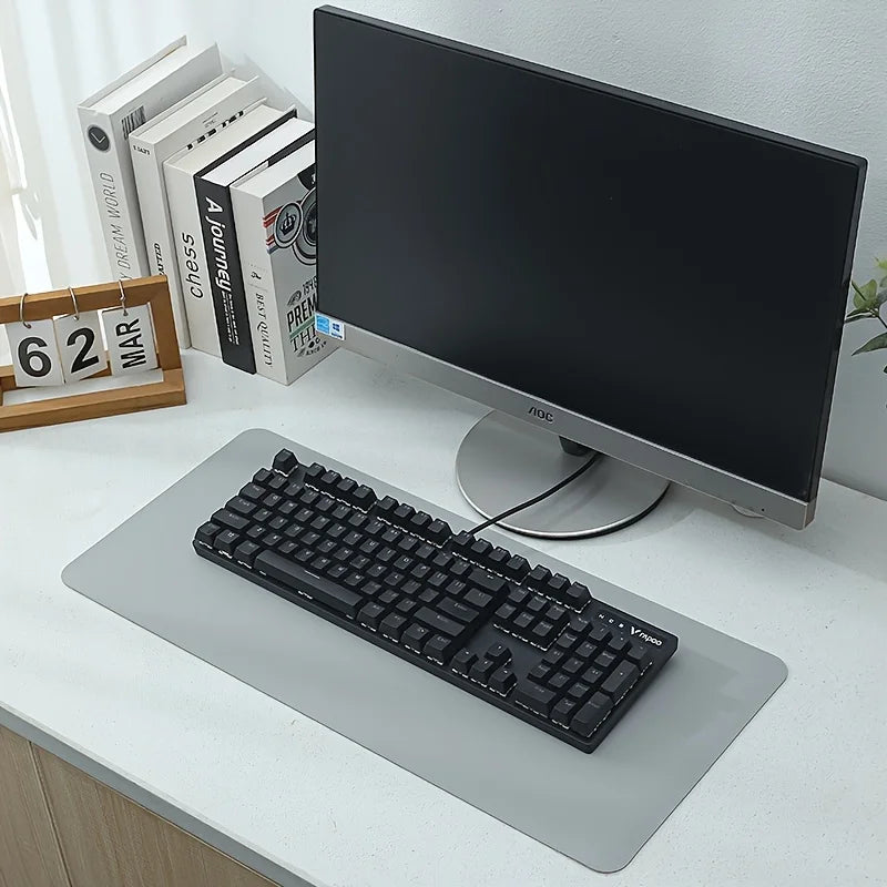 PU Leather Mouse Pads Desk Mat for Office Solid Color Gaming Waterproof Non-slip Computer Pad Keyboard Pads