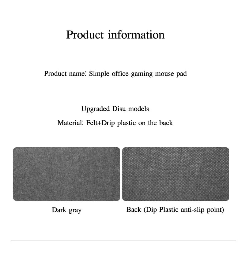 Wool Felt Cushion Large Mouse Pads Gaming Computer Xxl Desk Mat Table Keyboard Laptop Desk Non-slip Deskpad Home Office Mousepad