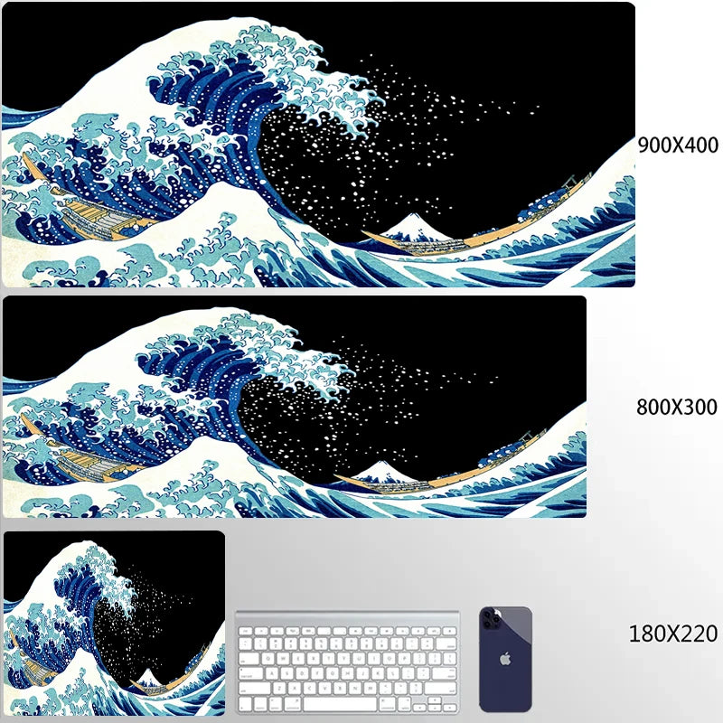 Personalized Art Gaming Mouse Pad Gamer Large Mouse Mat Great Wave Big Mouse Pads Pc Computer Mousepad XXL Laptop HD Desk Mats