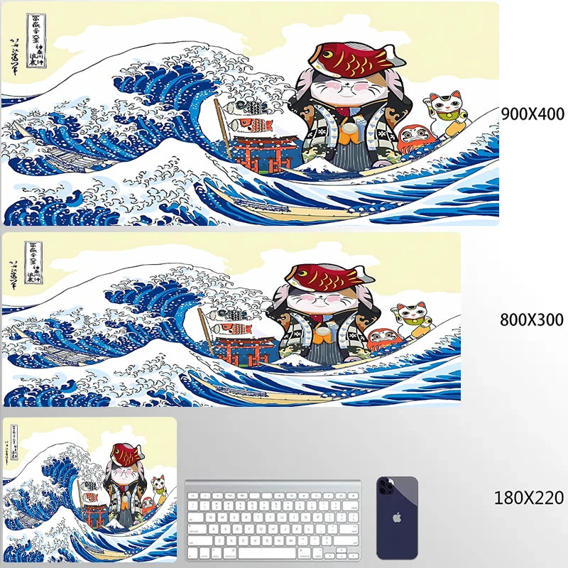 Personalized Art Gaming Mouse Pad Gamer Large Mouse Mat Great Wave Big Mouse Pads Pc Computer Mousepad XXL Laptop HD Desk Mats