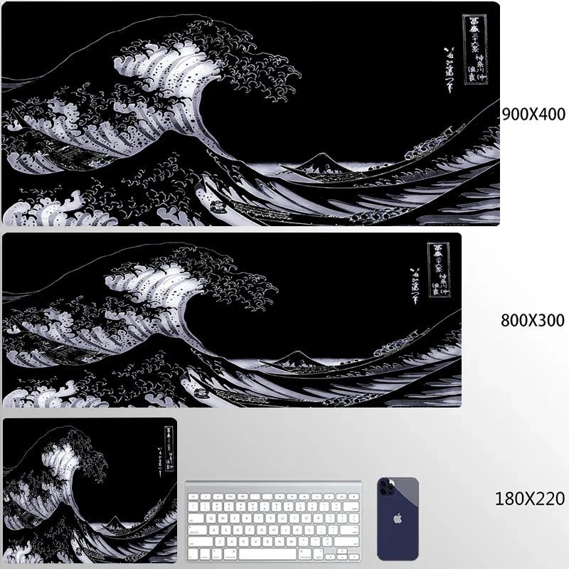 Personalized Art Gaming Mouse Pad Gamer Large Mouse Mat Great Wave Big Mouse Pads Pc Computer Mousepad XXL Laptop HD Desk Mats