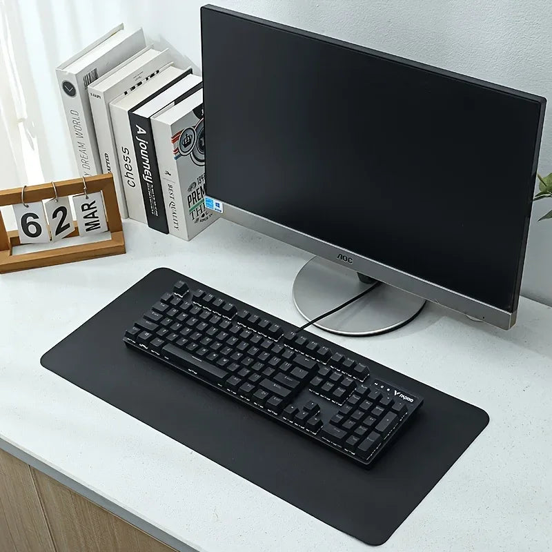 PU Leather Mouse Pads Desk Mat for Office Solid Color Gaming Waterproof Non-slip Computer Pad Keyboard Pads