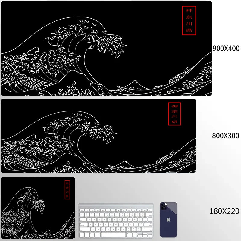 Personalized Art Gaming Mouse Pad Gamer Large Mouse Mat Great Wave Big Mouse Pads Pc Computer Mousepad XXL Laptop HD Desk Mats