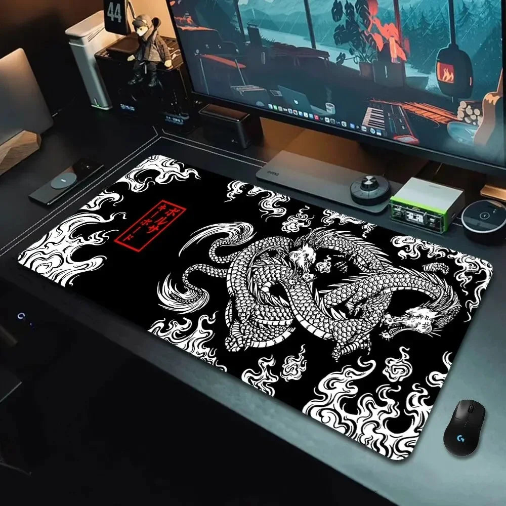 Japanese Dragon  Gaming Mousepad Speed Desk Mat Anime Theme Keyboard Gamer Mouse Pad for Esports