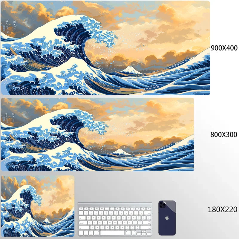 Personalized Art Gaming Mouse Pad Gamer Large Mouse Mat Great Wave Big Mouse Pads Pc Computer Mousepad XXL Laptop HD Desk Mats