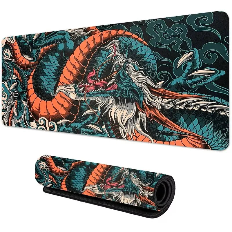 Japanese Dragon  Gaming Mousepad Speed Desk Mat Anime Theme Keyboard Gamer Mouse Pad for Esports