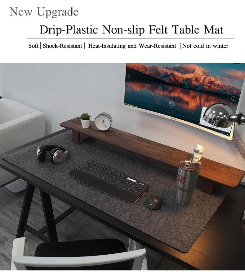 Wool Felt Cushion Large Mouse Pads Gaming Computer Xxl Desk Mat Table Keyboard Laptop Desk Non-slip Deskpad Home Office Mousepad