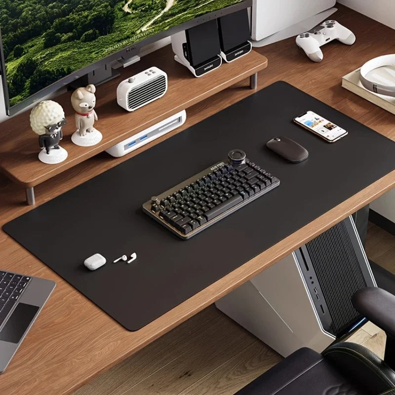 PU Leather Mouse Pads Desk Mat for Office Solid Color Gaming Waterproof Non-slip Computer Pad Keyboard Pads