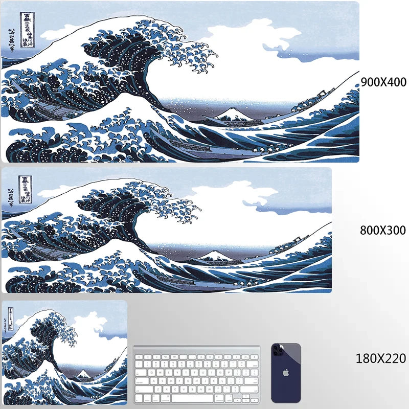 Personalized Art Gaming Mouse Pad Gamer Large Mouse Mat Great Wave Big Mouse Pads Pc Computer Mousepad XXL Laptop HD Desk Mats