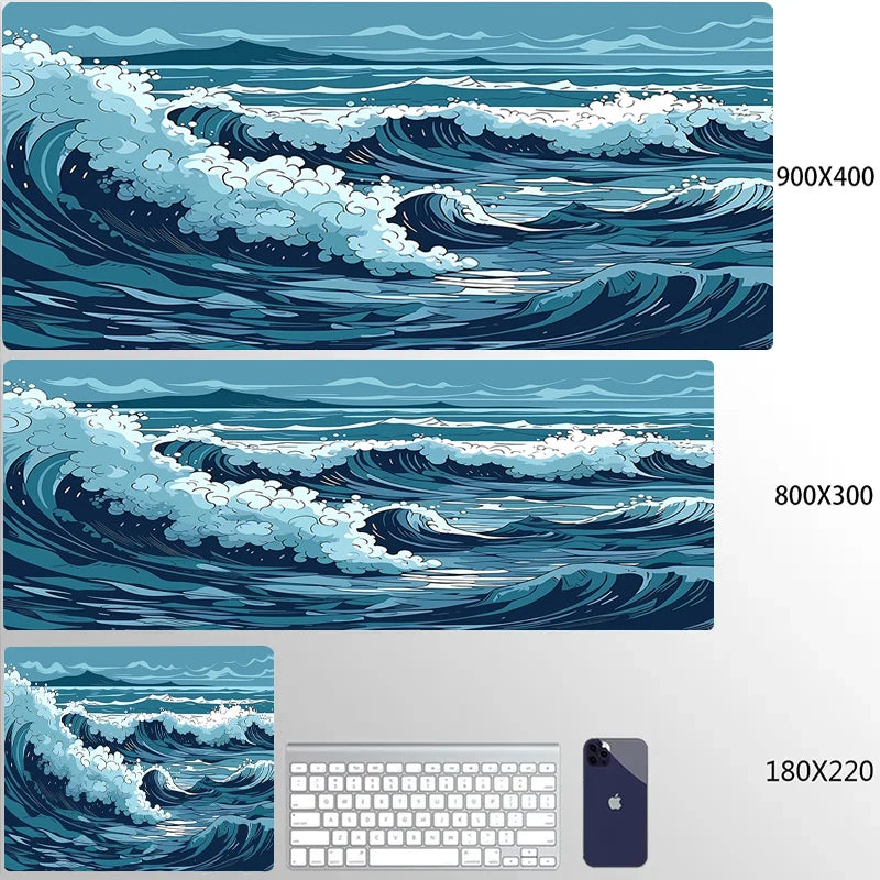 Personalized Art Gaming Mouse Pad Gamer Large Mouse Mat Great Wave Big Mouse Pads Pc Computer Mousepad XXL Laptop HD Desk Mats