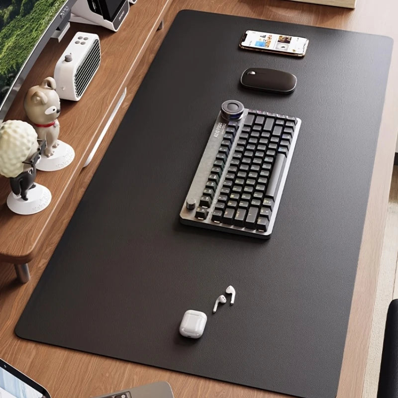 PU Leather Mouse Pads Desk Mat for Office Solid Color Gaming Waterproof Non-slip Computer Pad Keyboard Pads